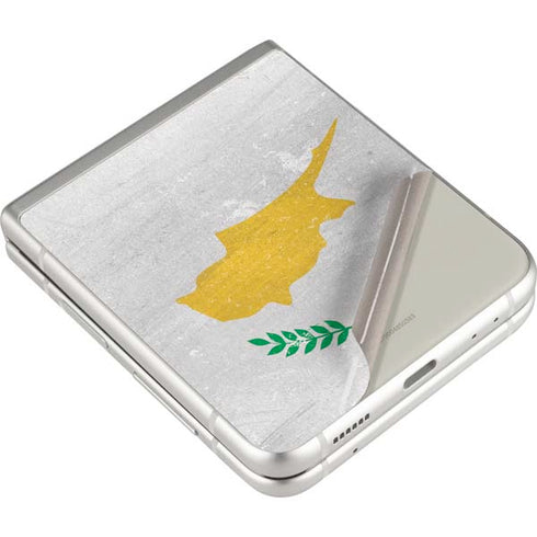 Cyprus Flag Distressed Galaxy Z Flip3 5G Skin